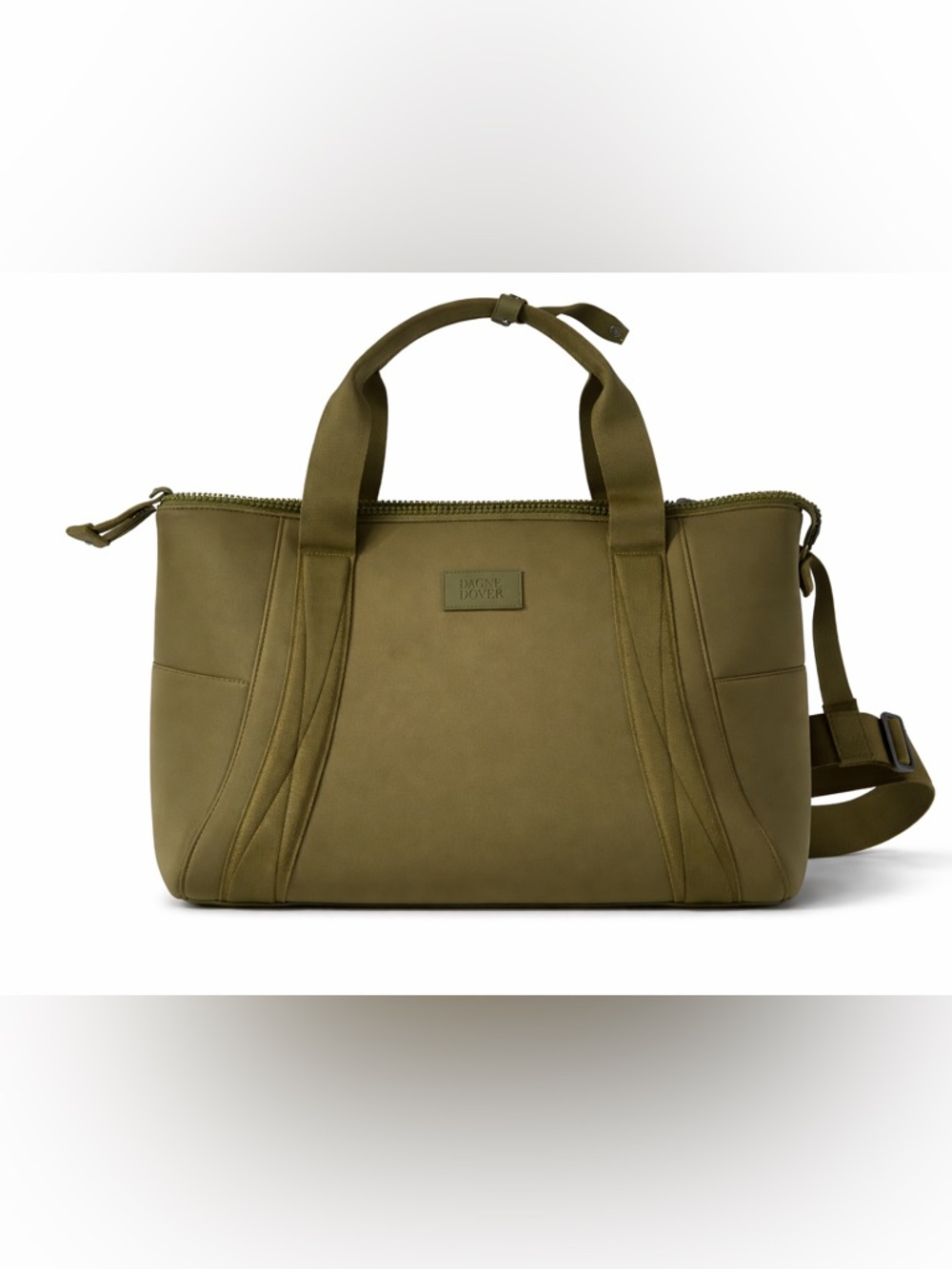 Dagne Dover Landon XL Dark Moss Neoprene Carryall Tote Travel Minimalist